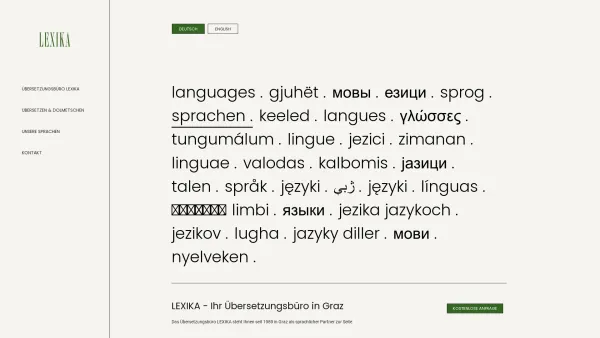 Website Screenshot: Übersetzungsbüro LEXIKA - Übersetzungsbüro LEXIKA - Date: 2023-06-23 12:06:01