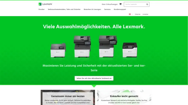 Website Screenshot: Lexmark Österreich - Informationen ausdrucken, sichern und verwalten | Lexmark Österreich (Austria) - Date: 2023-06-23 12:06:01