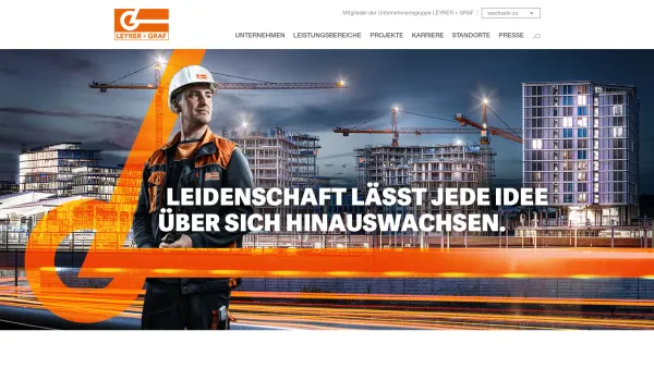 Website Screenshot: Leyrer + Graf BauGmbH - Top Bauunternehmen in Österreich | Leyrer + Graf - Date: 2023-06-23 12:06:01