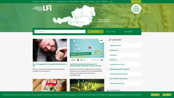 Website Screenshot: LFI Ländliches Fortbildungsinstitut Österreich - Startseite | LFI Portal - Date: 2023-06-14 10:43:30