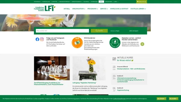Website Screenshot: Ländliches Fortbildungsinstitut (LFI) Tirol - Startseite | LFI Tirol - Date: 2023-06-23 12:06:01