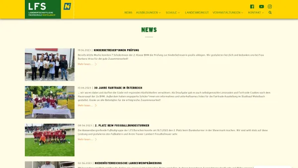 Website Screenshot: Landwirtschaftliche Fachschule und AGRO lfs mistelbach - Startseite | LFS Mistelbach - Date: 2023-06-23 12:06:01