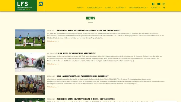 Website Screenshot: Landwirtschaftliche Fachschule bildungszentrum warth-aichhof - Startseite | LFS Warth - Date: 2023-06-23 12:06:01