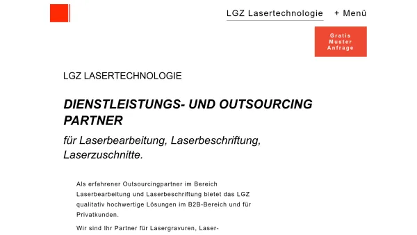 Website Screenshot: LGZ eU Laser Gravur Zentrum - LGZ Lasertechnologie - Dienstleistungen - Date: 2023-06-23 12:06:01
