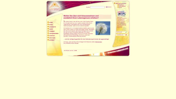 Website Screenshot: LICHTKRAFT kreative LebensKunst - Lichtkraft - HOME - Date: 2023-06-14 10:43:30