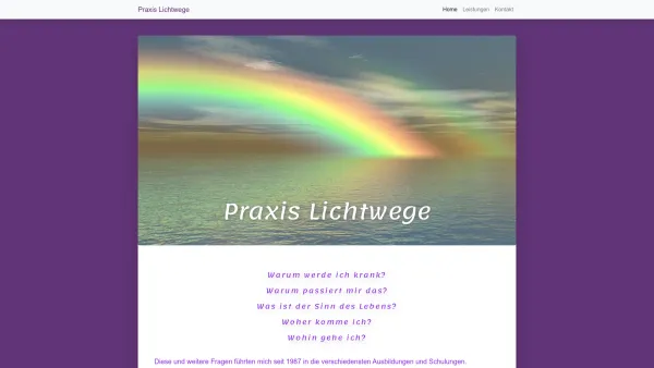 Website Screenshot: Praxis Lichtwege - Praxis Lichtwege - Date: 2023-06-14 10:43:30