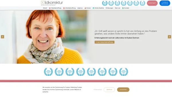 Website Screenshot: Lidkorrektur Wien - Lidkorrektur und Lidstraffung, 1010 Wien - Date: 2023-06-14 10:43:30
