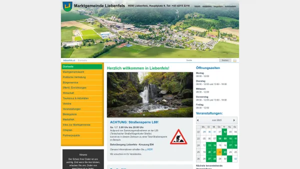 Website Screenshot: Fremdenverkehrsamt Herzlich - Startseite , Marktgemeinde Liebenfels - Date: 2023-06-23 12:06:03