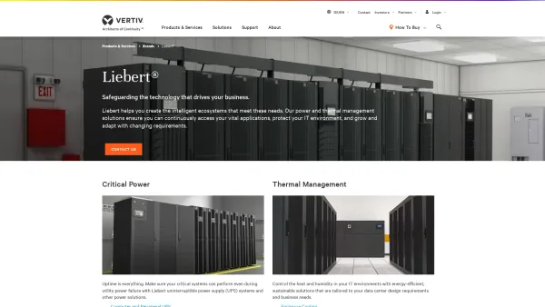 Website Screenshot: Emerson Network Power Ges.m.b.H. - Liebert Data Center Systems | Vertiv Thermal & Power Systems - Date: 2023-06-23 12:06:03