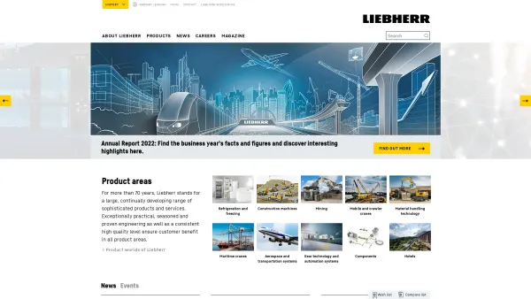 Website Screenshot: Liebherr-Werk Bischofshofen Firmengruppe Liebherr - Liebherr- international Group & family enterprise | Liebherr - Date: 2023-06-23 12:06:02