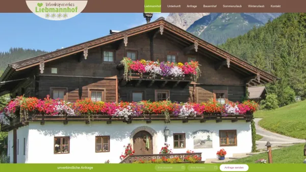 Website Screenshot: Urlaubsparadies Liebmannhof - Bauernhofurlaub am Liebmannhof in Maria Alm am Hochkönig - Date: 2023-06-15 16:02:34
