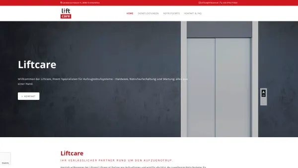 Website Screenshot: Liftcare - G & H Handels GmbH - Liftcare – Ihr Spezialist für Aufzugnotruf - Date: 2023-06-23 12:06:04
