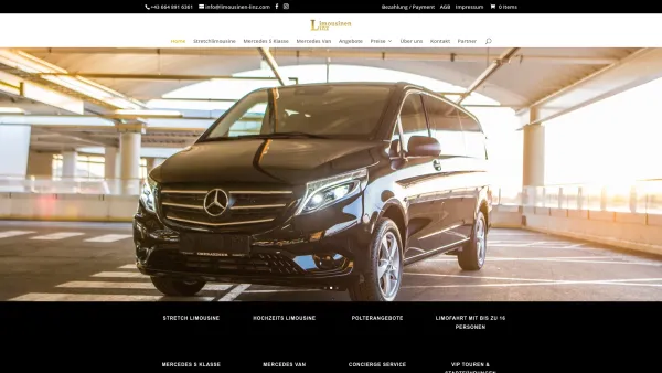Website Screenshot: Limousinen Linz - LIMOUSINEN LINZ - Stretchlimousine, Mercedes Van & S Klasse - Date: 2023-06-23 12:06:05