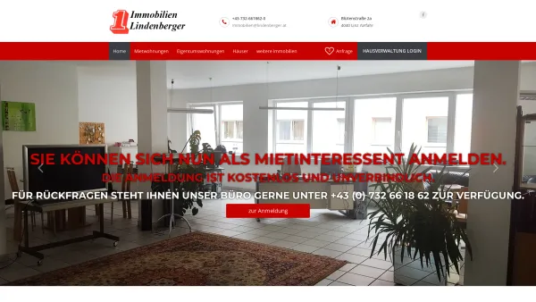 Website Screenshot: Immobilien Lindenberger Gesellschaft mbH - Immobilien Lindenberger - Immobilien Lindenberger - Date: 2023-06-23 12:06:06