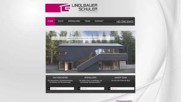 Website Screenshot: LINDLBAUER SCHULER - Dachdeckerei & Spenglerei | Wels - Linz - Steyr - Lindlbauer & Schuler GmbH - Date: 2023-06-14 10:43:33