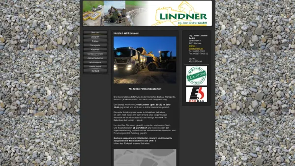 Website Screenshot: Ing. Josef Lindner - Herzlich Willkommen! - lindner-erdbaus jimdo page! - Date: 2023-06-23 12:06:06