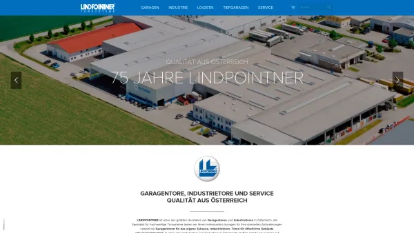 Website Screenshot: Lindpointner Torsysteme GmbH - Garagentore, Garagentor, Industrietore, Industrietor | LINDPOINTNER Torsysteme - Hersteller - Date: 2023-06-23 12:06:06