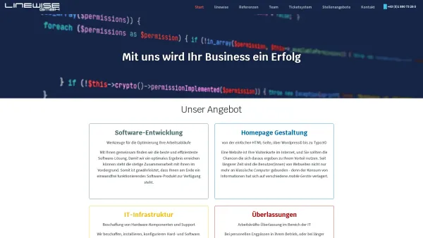 Website Screenshot: linewise Oliver Belakovits - Softwareentwicklung 1230 Wien - Linewise Gmbh - Date: 2023-06-14 10:43:33