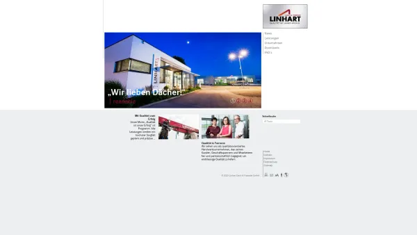 Website Screenshot: Ing. Werner Linhart GesmbH - Home | Linhart Dach - Date: 2023-06-14 10:37:55