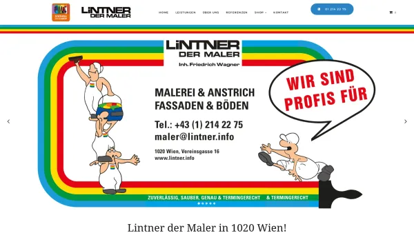 Website Screenshot: Lintner der Maler Inh. Friedrich Wagner e.U. - Home | Lintner der Maler - Date: 2023-06-14 10:36:53