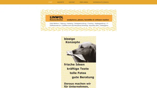 Website Screenshot: LINWOL Kommunikations Agentur - Start - LINWOL Kommunikation - Date: 2023-06-23 12:06:07