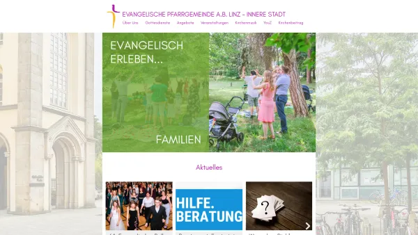 Website Screenshot: Evangelische Pfarrgemeinde A.B. Linz-Innere Pfarrgemeinde - Evangelische Pfarrgemeinde Linz Innere Stadt - Date: 2023-06-23 12:06:07