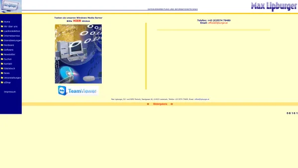 Website Screenshot: Max Lipburger Datenverarbeitung und Informationstechnik - Max Lipburger - Date: 2023-06-23 12:06:07