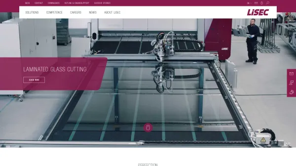 Website Screenshot: Lisec Peter - Glastechn. Ind. GmbH - Manufacturer of flat glass processing machinery in Austria - LiSEC.com - Date: 2023-06-14 10:37:35