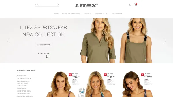 Website Screenshot: Litex Austria Sport und Freizeitmodeagentur Kohlweis - LITEX | Sportbekleidung, Bademode, Leggings & Unterwäsche online bestellen. - Date: 2023-06-23 12:06:09
