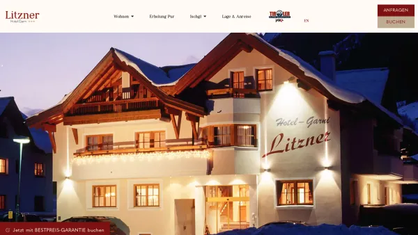 Website Screenshot: Hotel Garni Litzner*** - Hotel Garni Litzner | Ischgl | Paznaun | Tirol | Appartements | Zimmer - Date: 2023-06-23 12:06:09