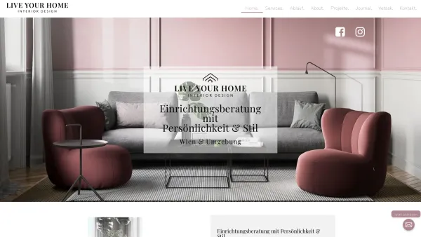 Website Screenshot: Live your home Interior Design Wien - Live your home - Interior Design - Einrichtungsberatung Wien & NÖ - Date: 2023-06-26 10:26:33