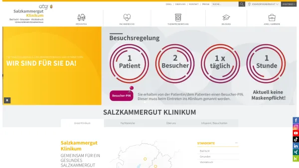Website Screenshot: Allgemeines öffentliches Landeskrankenhaus Bad LKH Bad Ischl - Salzkammergut Klinikum - ooeg.at - Date: 2023-06-23 12:06:09