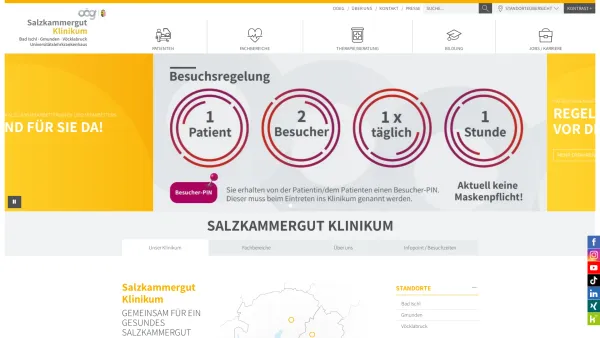 Website Screenshot: Allg. öffentl. Landeskrankenhaus LKH Gmunden - Salzkammergut Klinikum - ooeg.at - Date: 2023-06-23 12:06:09