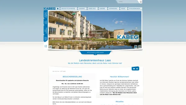 Website Screenshot: Allg öffentl Landeskrankenhaus Laas mit Landeskrankenanstalt Laas - KABEG LKH Laas - Date: 2023-06-23 12:06:09