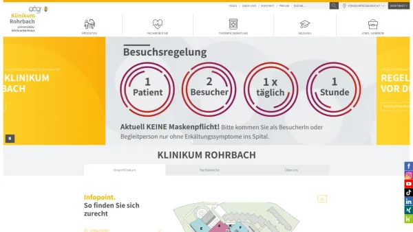 Website Screenshot: Schule f allgemeine Gesundheits u Krankenpflege am allg öffentl LKH Rohrbach - Klinikum Rohrbach - ooeg.at - Date: 2023-06-14 10:47:29