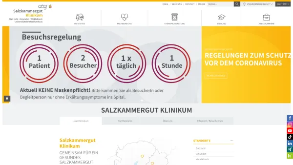Website Screenshot: Allg. öffentl. Landeskrankenhaus LKH Vöcklabruck - Salzkammergut Klinikum - ooeg.at - Date: 2023-06-14 10:43:33