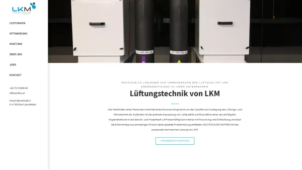 Website Screenshot: LKM Luft-Klima-Metalltechnik - Lüftung-Haustechnik | LKM GmbH & Co KG - Date: 2023-06-23 12:06:09