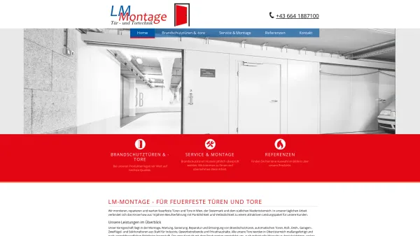 Website Screenshot: LM-Montage - Sicherheitstüren & Sicherheitstore aus Österreich - Date: 2023-06-23 12:06:09