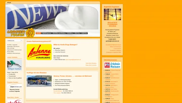 Website Screenshot: Loacker Tours GmbH - Loacker Tours: Aktuell - Date: 2023-06-14 10:43:33