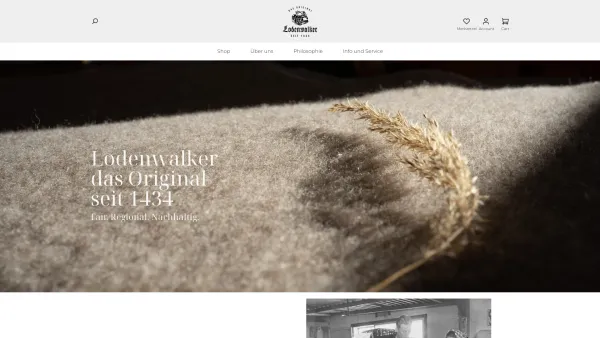 Website Screenshot: Lodenwalker Ramsau das Original seit 1434 - Lodenwalker - seit 1434, Feinster Loden und Kleidung aus Schurwolle - Date: 2023-06-14 10:43:33