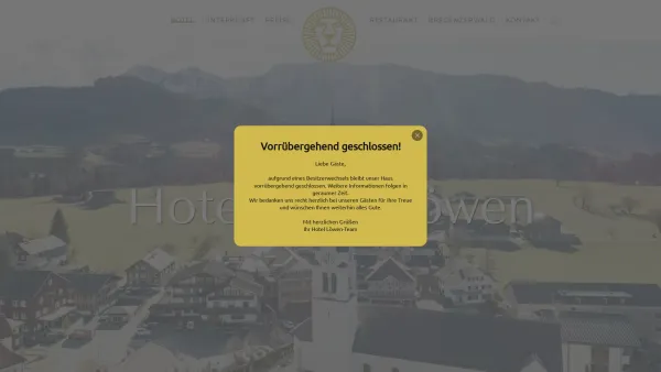 Website Screenshot: Hotel Löwen Lingenau - Hotel Löwen in Lingenau im Bregenzerwald - Date: 2023-06-15 16:02:34