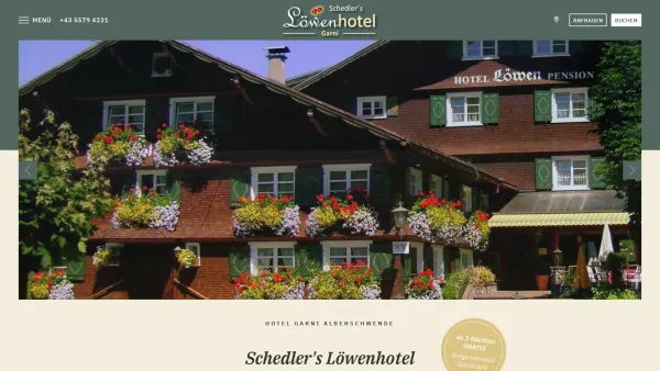 Website Screenshot: Schedlers Löwenhotel - Auszeit zum Wohlfühlen | Löwenhotel Garni - Date: 2023-06-15 16:02:34