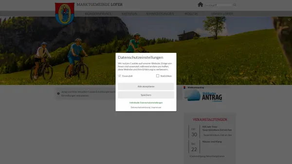Website Screenshot: Gemeindeamt Lofer RiS-Kommunal - Lofer - Startseite - Date: 2023-06-23 12:06:12