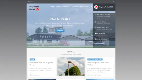 Website Screenshot: USFC Fliegerclub Punitz - Flugplatz Punitz LOGG - Date: 2023-06-23 12:06:12