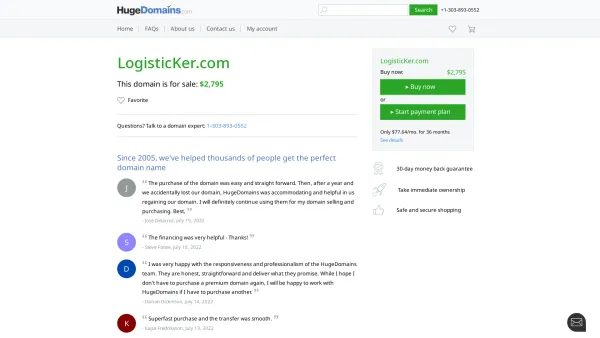 Website Screenshot: LogisTICKER Transport Logistik Spedition - LogisticKer.com is for sale | HugeDomains - Date: 2023-06-23 12:06:12