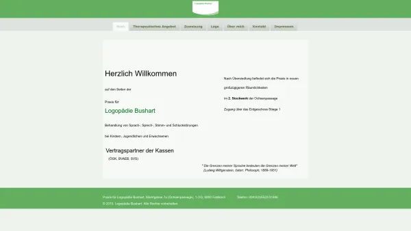 Website Screenshot: Logopädie Bushart - Start - Logopädie Bushart - Date: 2023-06-23 12:06:12