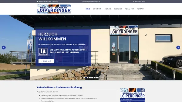 Website Screenshot: Josef Loiperdinger - Installateur im Bezirk Braunau & Salzburg Land - Date: 2023-06-23 12:06:12