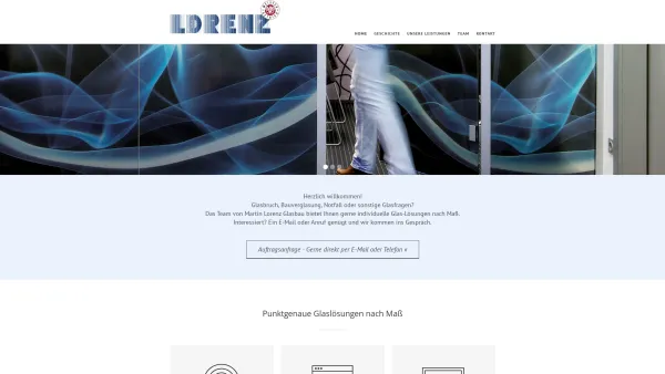 Website Screenshot: Firma Lorenz Glasbau - Lorenz Glasbau - Date: 2023-06-23 12:06:15