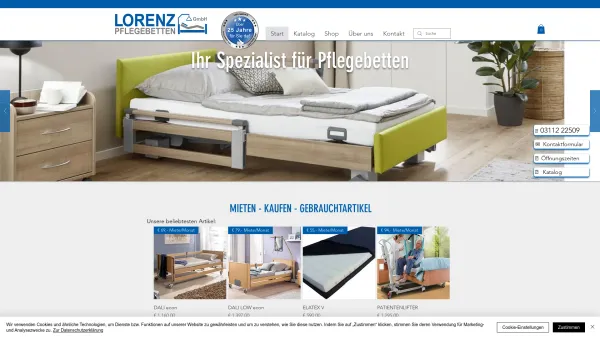 Website Screenshot: Lorenz Pflegebetten GmbH - Lorenz Pflegebetten | Ihr Spezialist für Pflegeprodukte in der Steiermark - Date: 2023-06-15 16:02:34