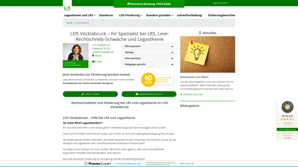 Website Screenshot: LOS  Lehrinstitut für Orthographie und Sprachkompetenz - LOS Vöcklabruck: Hilfe bei LRS und Legasthenie - Date: 2023-06-15 16:02:34